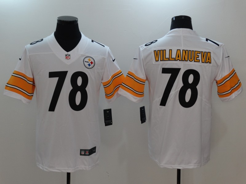 Men Pittsburgh Steelers 78 Villanueva White Nike Vapor Untouchable Limited NFL Jerseys